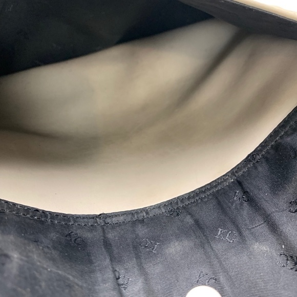 Kenneth Cole New York Ivory Genuine Leather Shoulder Bag Purse Tote Satchel - Picture 12 of 16